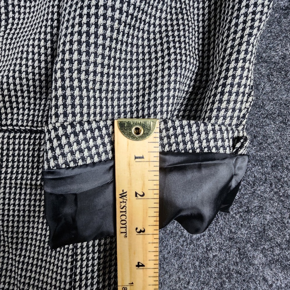 Tom James Blazer Mens 44R Black White Houndstooth 100% Wool Sport Coat 2-Button - Picture 14 of 15